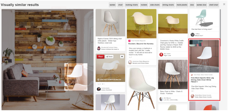 visual search technology into platform Pinterest